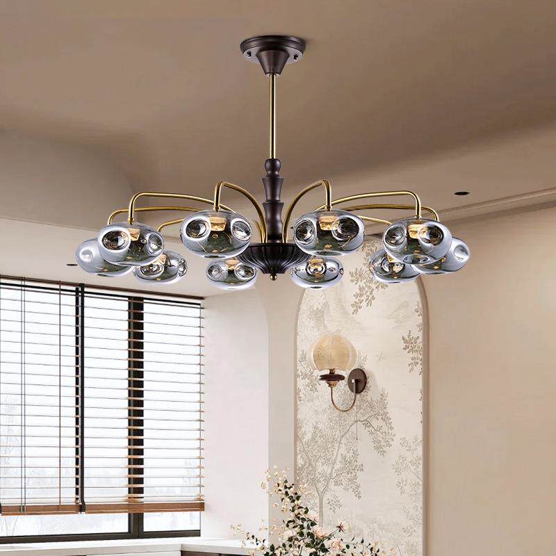 客厅吊顶法式复古中古风vinage创意轻奢主卧室吊灯复古网红餐厅灯