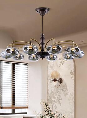 客厅吊顶法式复古中古风vinage创意轻奢主卧室吊灯复古网红餐厅灯