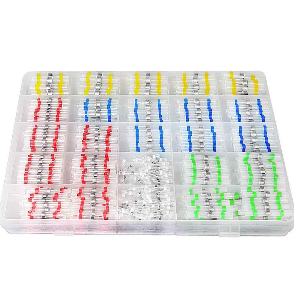 跨境450PCS盒装 焊锡环热缩对接端子/汽车电子防水连接器套件