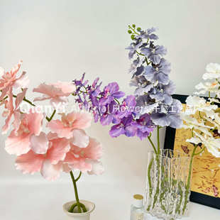 材料diy朵人造花蝴蝶兰花仿真头仿真蝴蝶兰9布置单场景花仿真花假