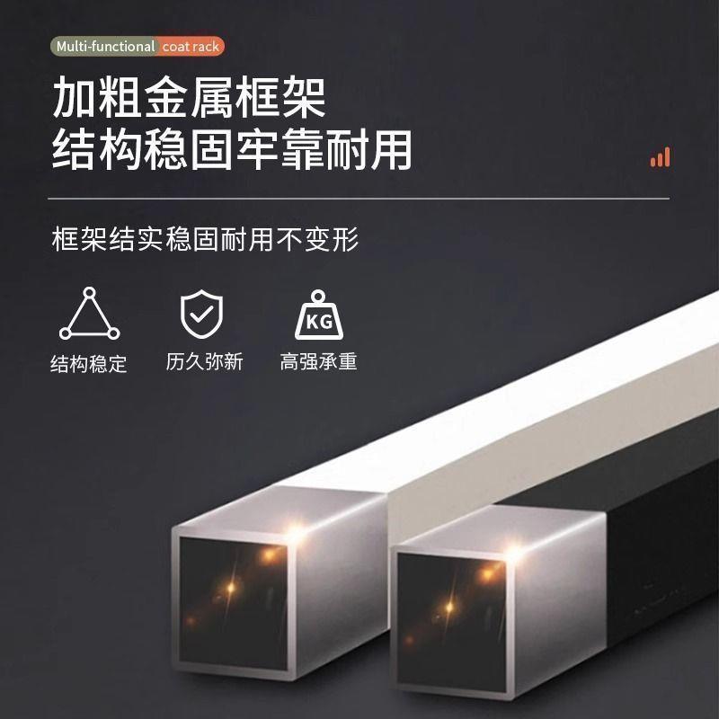 衣帽架组合式用家室转角衣橱小户型开放金属高构泰家装颜值衣柜简