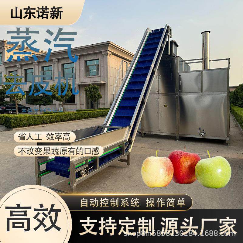 西红柿番茄蒸汽脱皮机树柿削皮设备苹果批量去皮设备