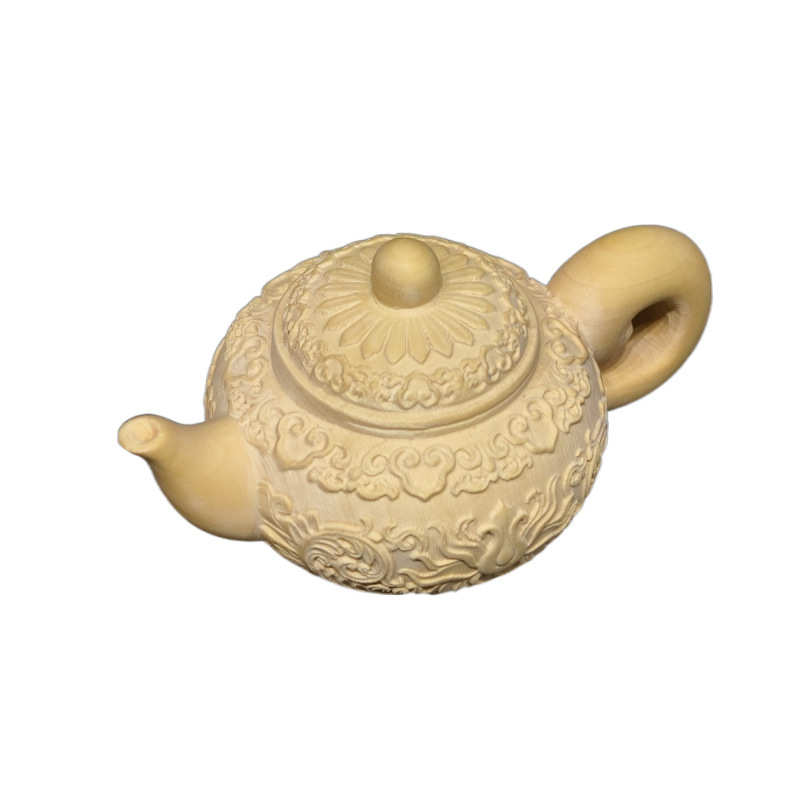 小叶黄杨手把壶木雕雕刻把玩手把实木文玩工艺品摆件新款雕花手工