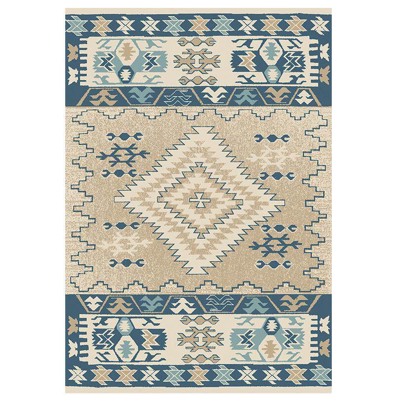 欧式复古风格地毯 混纺材质可机洗手工地毯 可客制尺寸