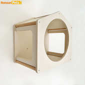 大猫式 小木屋木质架猫爬窝别墅壁挂墙上房子空间猫猫架猫批发