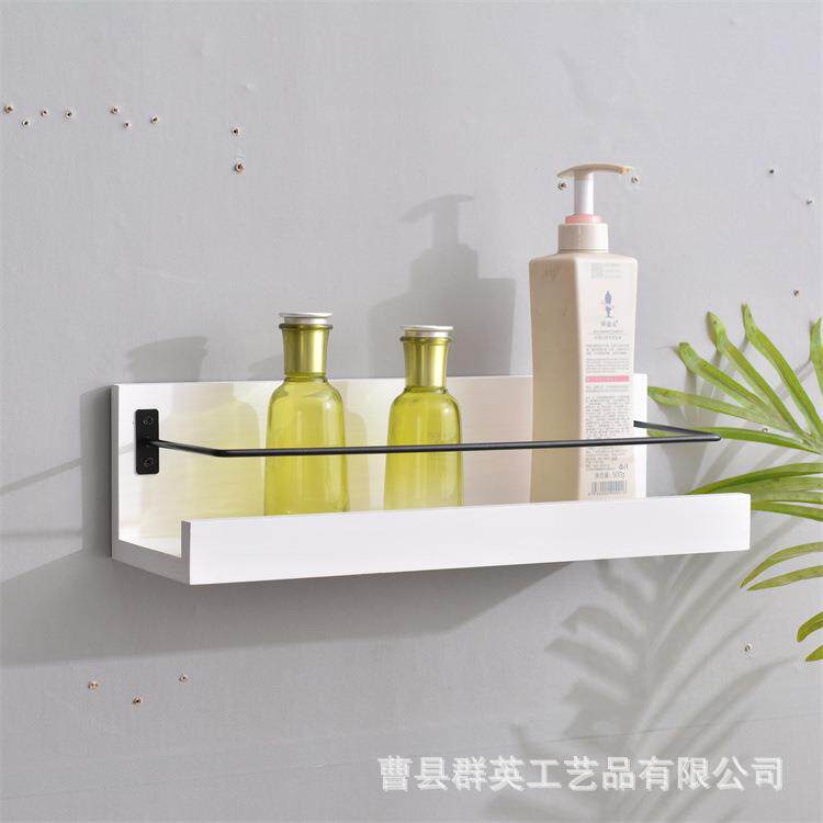 实木墙壁收纳架壁挂式背景装饰迷你绿植架木质浮动浴室毛巾置物架