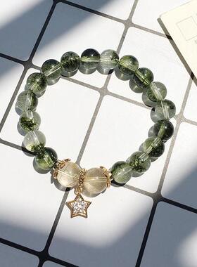 韩版韩式闺蜜搭配手链 旅游纪念节日送礼手链 清透绿爆发晶手链