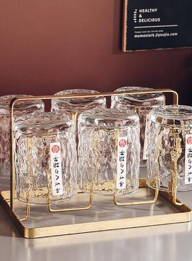 家用水晶玻璃威士忌杯酒杯高级感轻奢啤酒杯子调酒洋酒杯套装高档