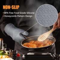 Oven Mitts Pot Holders Silicone Mittens Gloves Hot Pads thumbnail 7