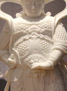 花岗岩石雕四大天王寺庙人物石雕佛像雕刻 石雕汉白玉关公像摆件