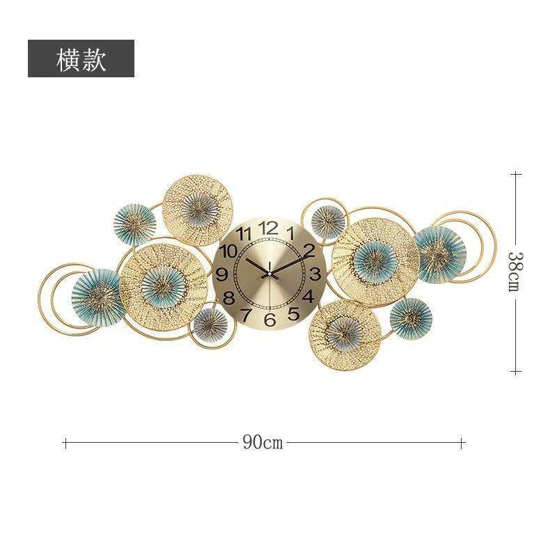 表时尚客厅厅挂钟家用餐创NMS意大气静时音钟艺术挂表挂墙壁钟挂