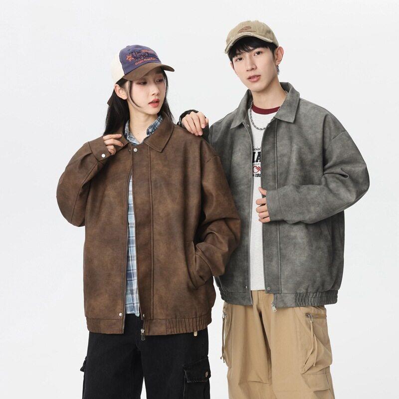 BIGWIG autumn American retro lapel suede jacket men's