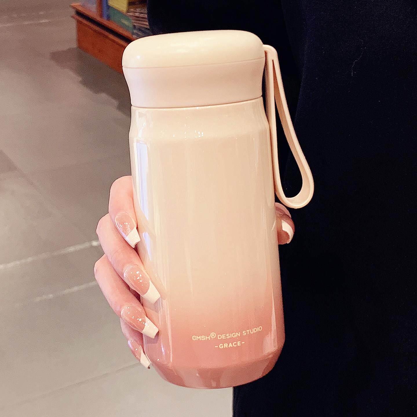 保温杯女生高颜值小巧便携水杯女新款2025办公室泡茶不锈钢杯子