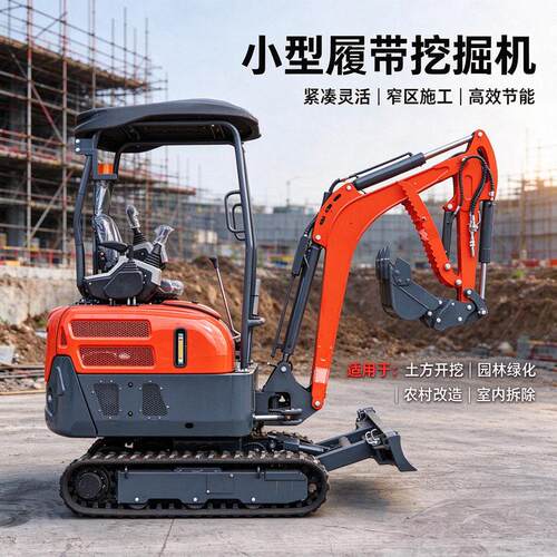 HIGHTOP厂家2T果园迷你挖掘机20型家用excavator农用抓木挖土机