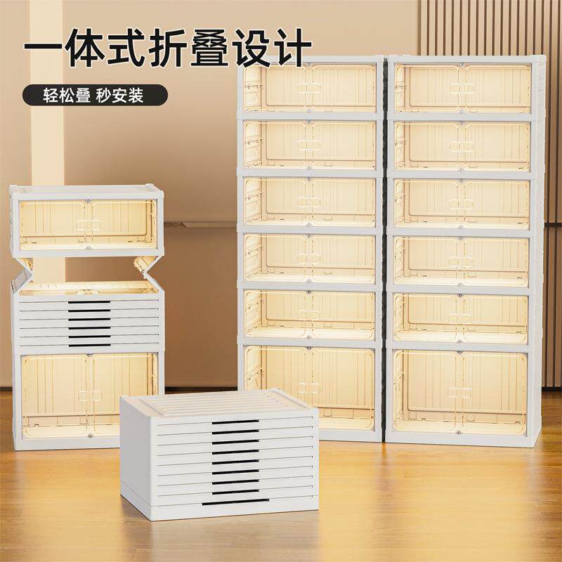 免安装鞋柜一拉成型鞋子收纳家用门口鞋盒透明多层塑料一体式鞋架