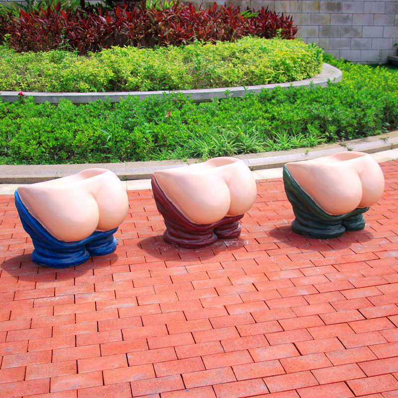 玻璃钢创意屁股座椅三傻大闹宝莱坞坐凳子雕塑户外公园景区大摆件,家居饰品,户外/庭院摆件,淘宝优惠券,粉丝福利购,淘宝优惠卷