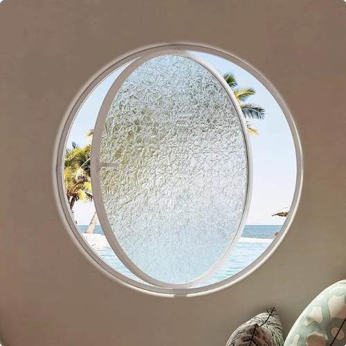 旋转中圆窗月亮窗室轴内防窥圆形玻MY-窗璃窗阁楼合景圆观艺术窗