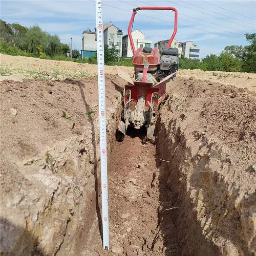 开沟机小型果园山地微耕机多功能农用战农新式旋耕种机械挖沟神器