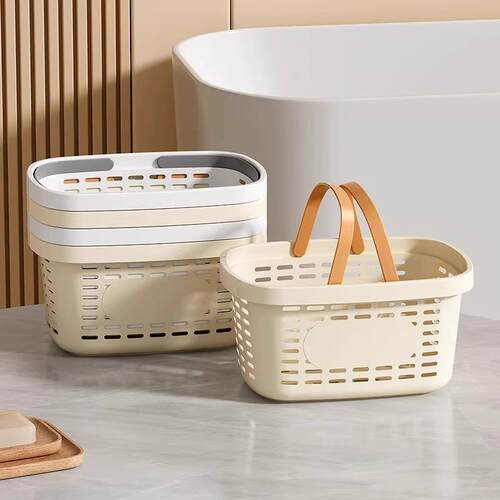 Handheld shower basket, plastic multifunctional bathroom toi