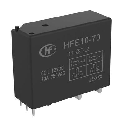 Hfe10-70 12-Zst-L2原装宏高频双线圈磁维持12V 70A 277Vac继电器
