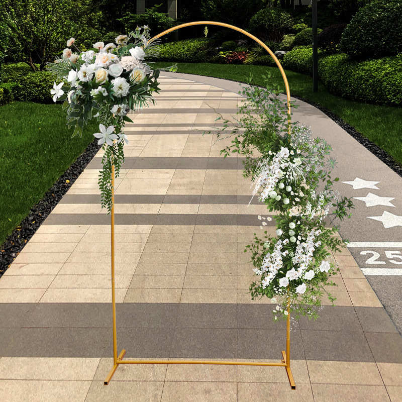 新款婚庆用品道具拱形拱门舞台背景迎宾摆件婚礼装饰铁艺花架架子