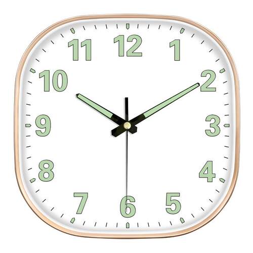 【10英寸25CM】创意简约夜光挂钟家用客厅夜光时钟静音免打孔钟表