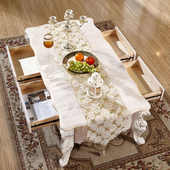 简约简欧式 客厅大理石家具北欧电视柜现代大小户型欧茶几套装 组合