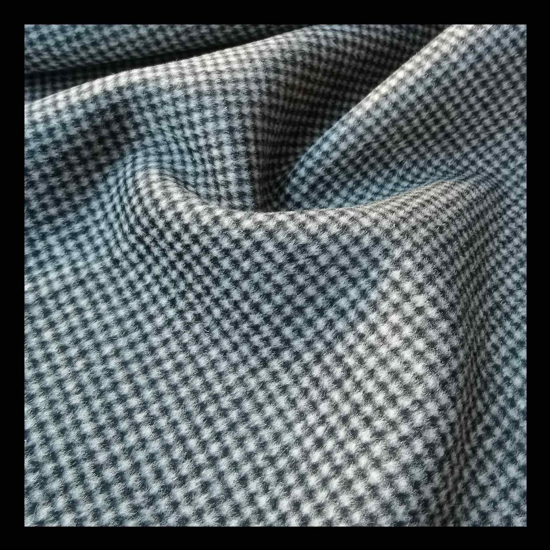 现货优惠双绒黑白小千鸟格毛呢DYY羊粗纺秋面冬男女50毛套外大衣