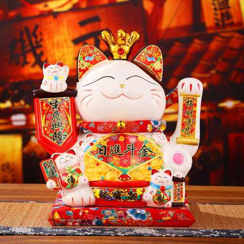 32cm35cm招财猫自动招手开业送礼摆件生意兴隆店铺收银台发财猫