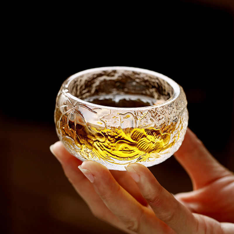 琉璃主人杯个人专用功夫茶杯家用玻璃品茗杯耐高温加厚高档小茶杯