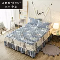 Mirkar nhà dệt may phim hoạt hình Hàn Quốc bông quilted váy bông cộng với bông phủ giường bụi phủ giường đơn mảnh - Váy Petti giường váy