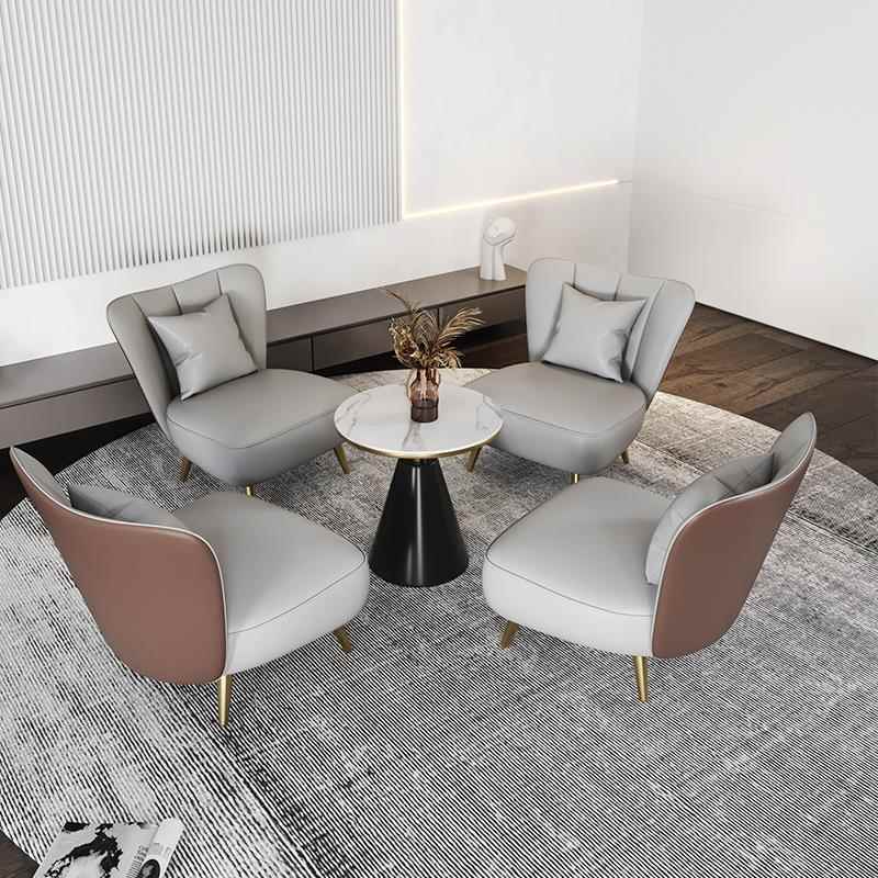 商务会客办公室贵宾接待沙发简约现代洽谈桌椅组合接待休息区阳台