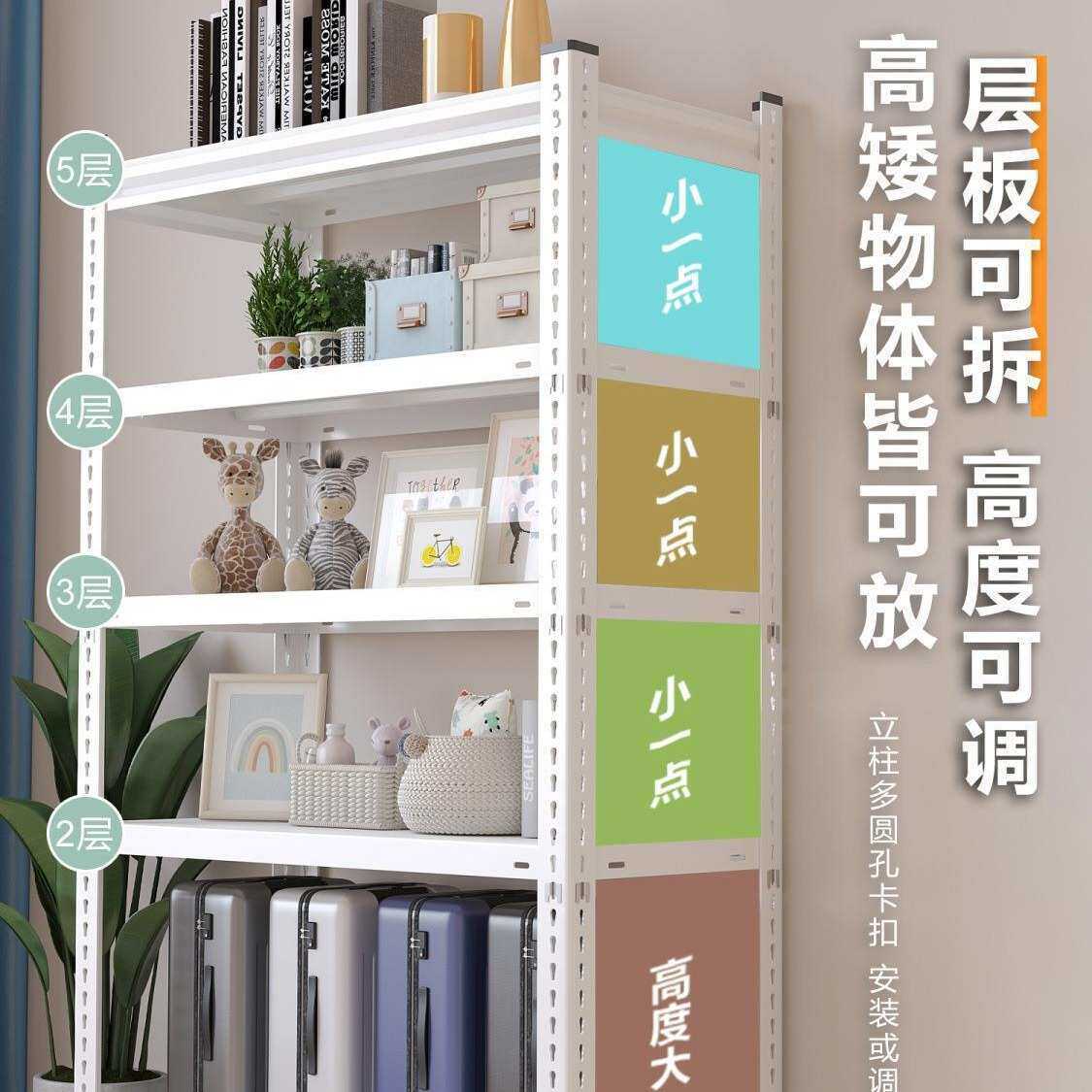 货架置物架仓库多层储物架超市货物架家用商用储藏室小铁架子仓储