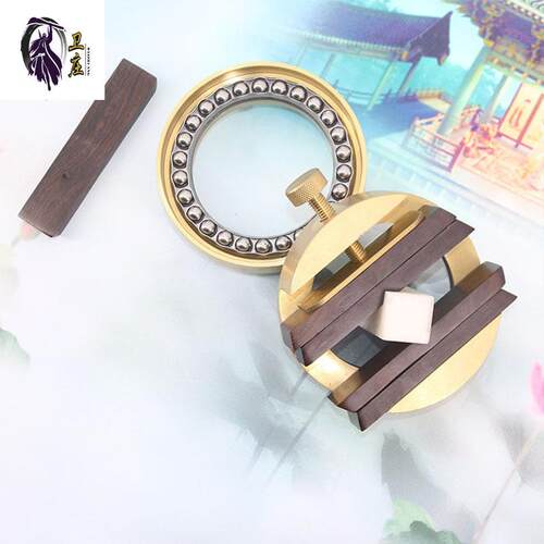 书法篆刻工具单双头一体铜印床圆形360度旋转书法印章铜印床