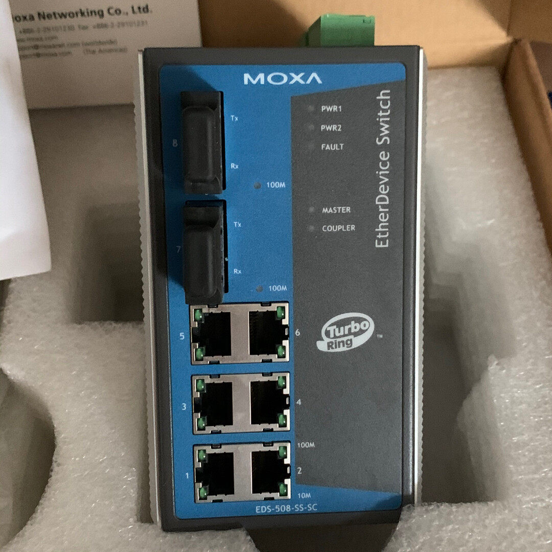 MOXA工业以太网交换机EDS-508-SS-SC-T