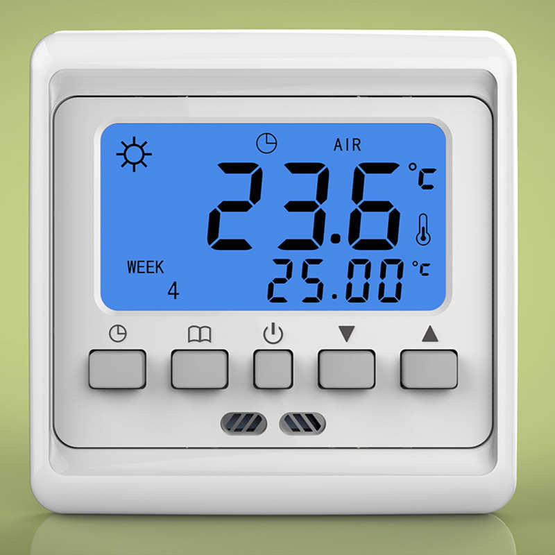 【博阳新品】C08欧式采暖温控器 电热膜背光数显智能温控器