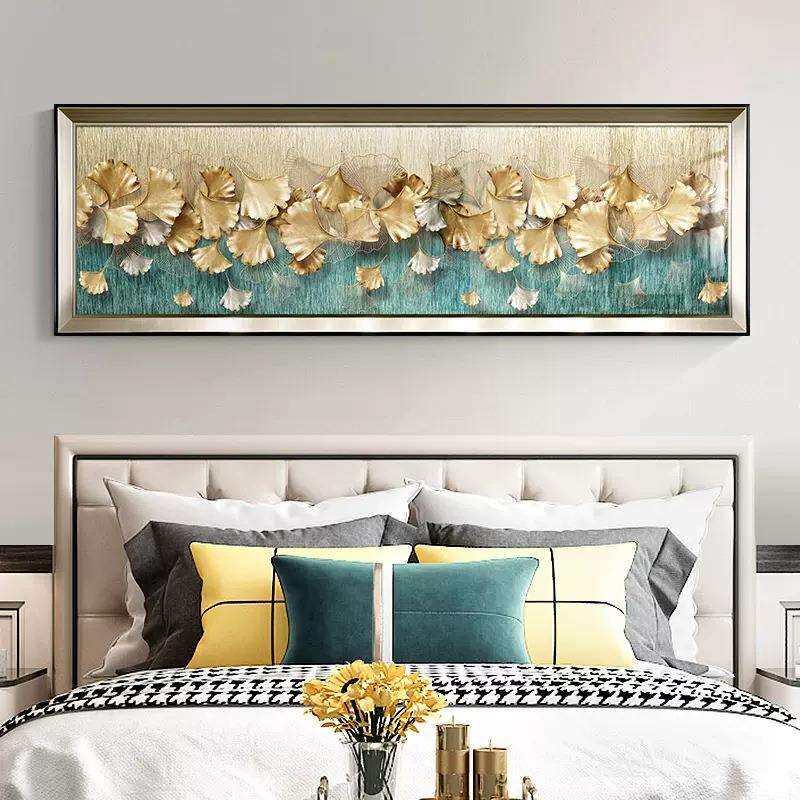 卧室床头装饰画现代大气客厅主卧轻奢挂画欧式大尺寸沙发背景墙画