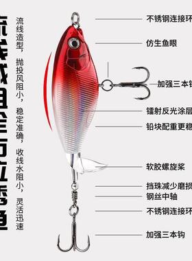 1Lua bait surface tractor Plastic hard bait long cast floati