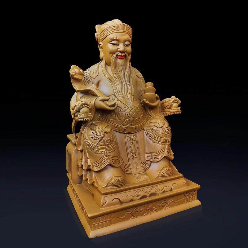 迎善永安神像木雕财神爷土地公福德正神家居供奉工艺品摆件厂家