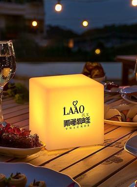 酒吧台灯充电式清厅吧酒馆氛围灯ktve网lTNP红餐桌面摆件d七彩灯