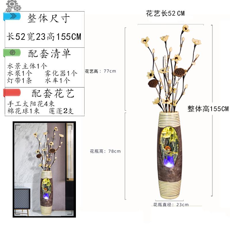 高档流水装饰品摆件假山喷创意简约水景qt室内流水现代循环水