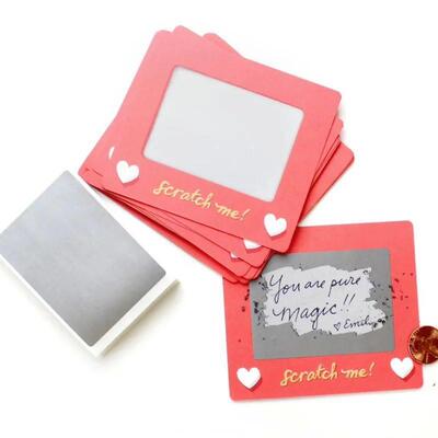 10pcs Scratch-off Cards Birthday Gift Love Coupons Anniversa