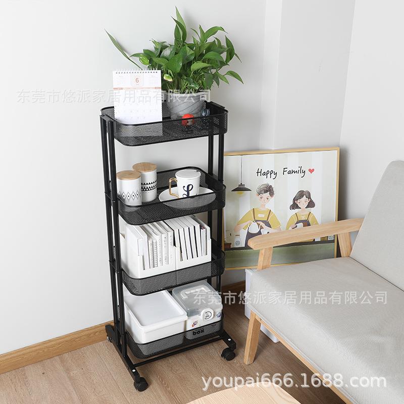 落地推车洗漱台厨房夹缝架 厨房客厅收纳架子浴室洗手间整理