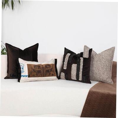 覆古圈绒抱枕套簇绒抱枕家居沙发靠垫腰枕套cushion cover pillow