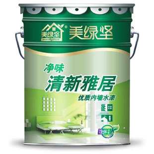 美绿坚内墙漆厂家批发净味乳胶漆家用白色彩色墙面漆水性油漆涂料