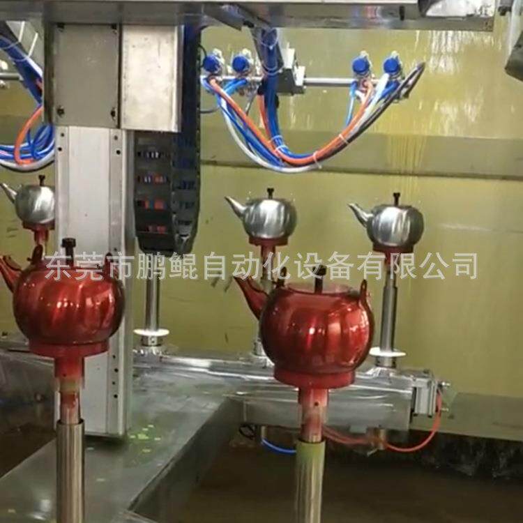宜兴茶壶4枪6轴喷漆设备 茶具1出4全自动喷涂设备 喷油机厂家直销