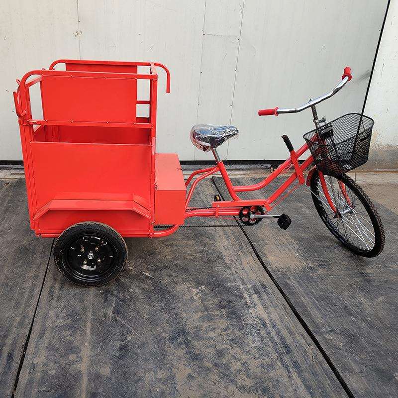 脚蹬三轮单桶保洁车 人力三轮垃圾车 街道学校景区垃圾收集车