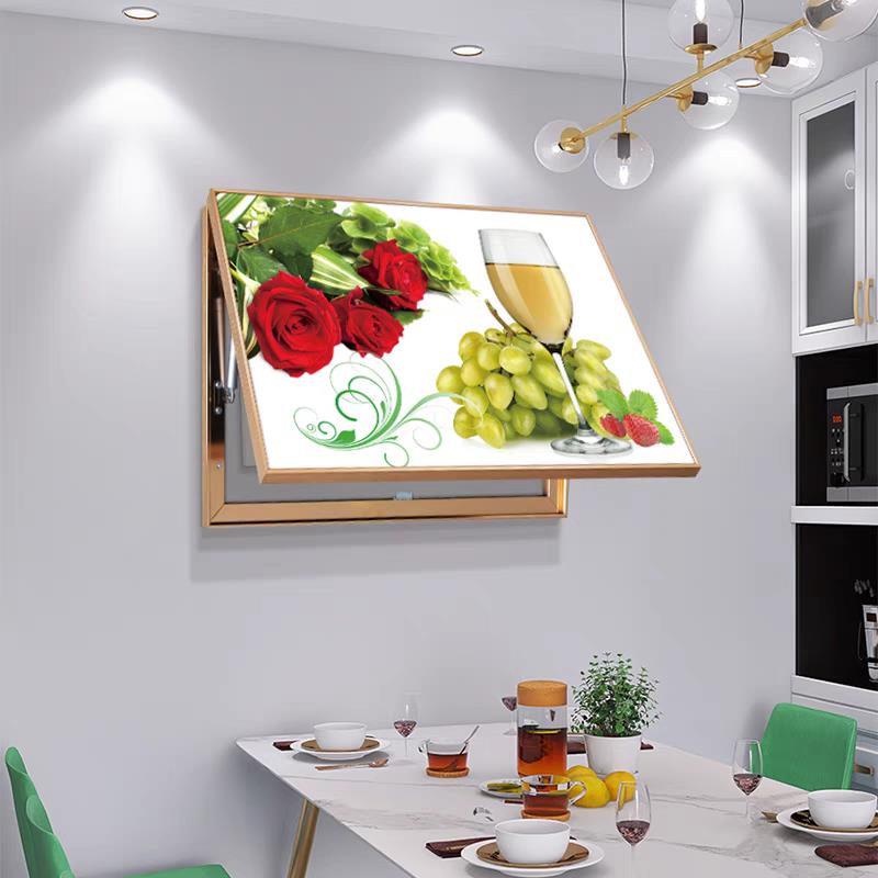 电表箱配电盒装饰画 画现代简约饭厅酒杯饭厅壁画 画遮挡弱电闸开图片