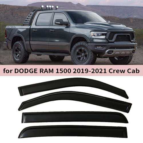 适用道奇DODGE RAM 1500 Crew Cab 2019-2025晴雨挡侧窗导流板
