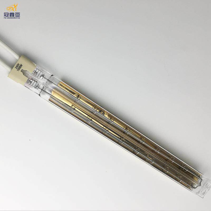 红外线灯管 1.5KW170MM半镀金石英卤素加热灯 吸塑机吹瓶机加热灯